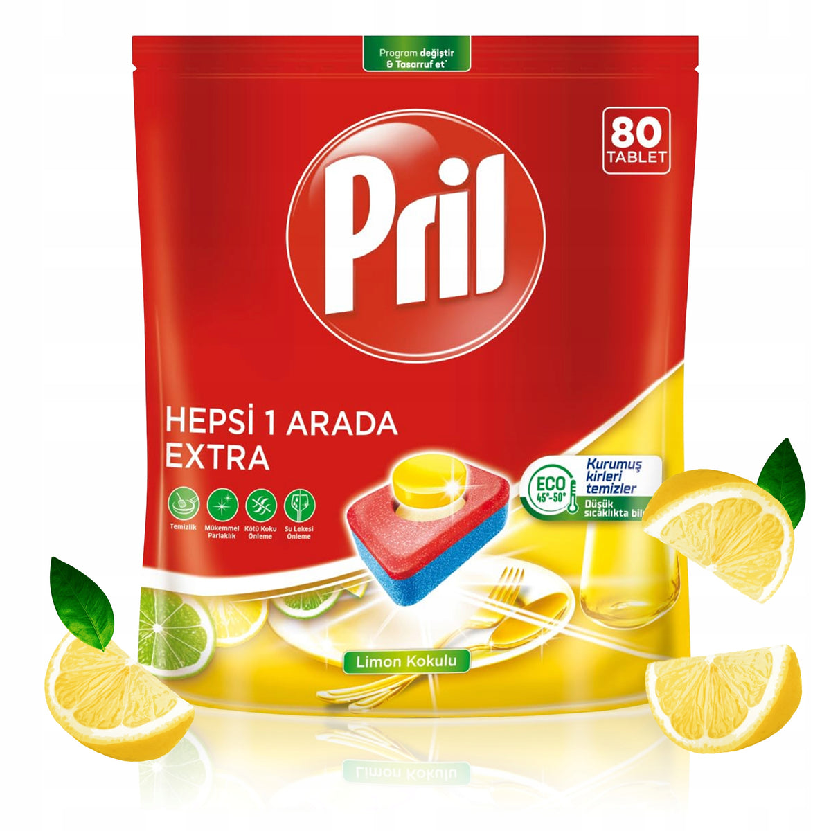 Dishwasher Tablets Pril All in One Extra Lemon 80 Pieces