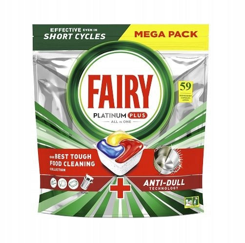 Dishwasher capsules Fairy Platinum Plus All In One lemon 59 pcs