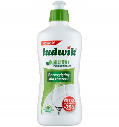 Dishwashing Liquid Ludwik Mint Dissolves Traditional Fat 450 ml