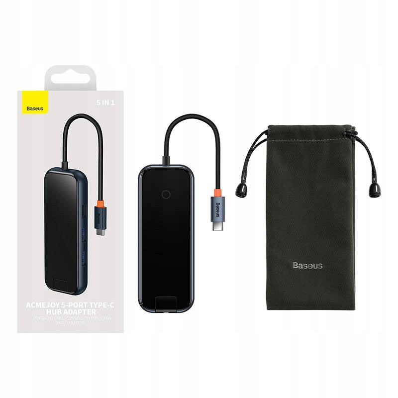 Docking Station Baseus Hub 5in1 AcmeJoy USB-C to USB PD + RJ45 100W