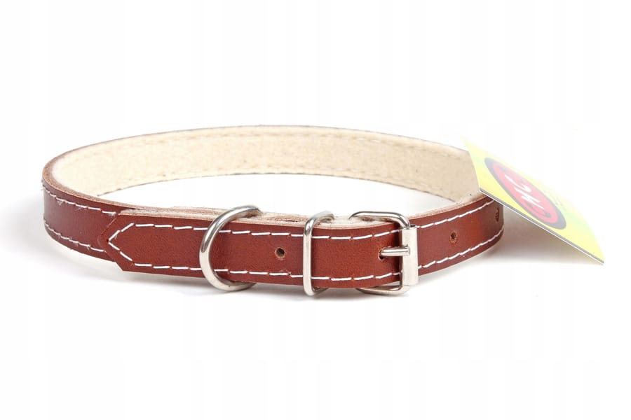Dog Collar Leather Chico r. S brown Leather 16 45 Brown one piece