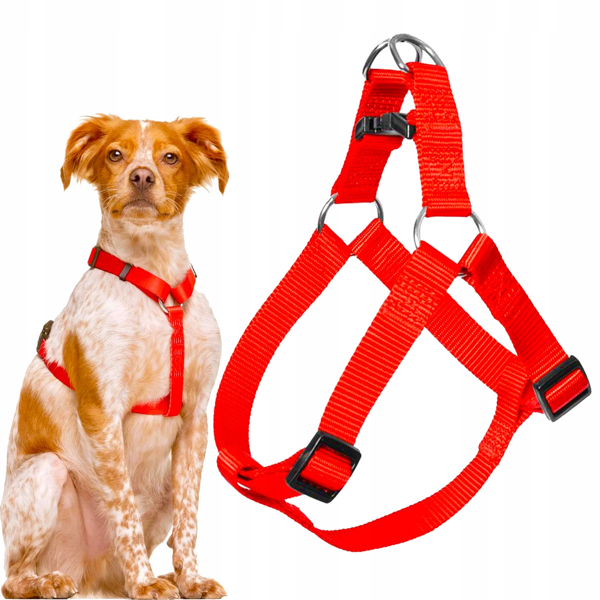 Dog Harness Anti-Escape Double Lock Smooth Adjustment XL:50-90cm