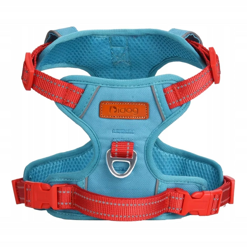 Dog Harness Easy Walk S blue red– Reflector, Adjustable, Strong Packaging status original