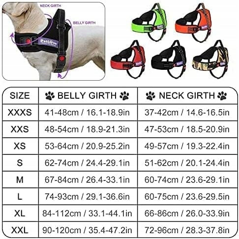 Dog Harness Pressure-Free Adjustable Soft Reflective Black 88x64 M Packaging status original