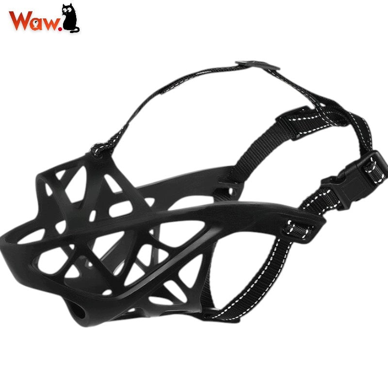 Dog Mesh muzzle plastic adjustable size S black