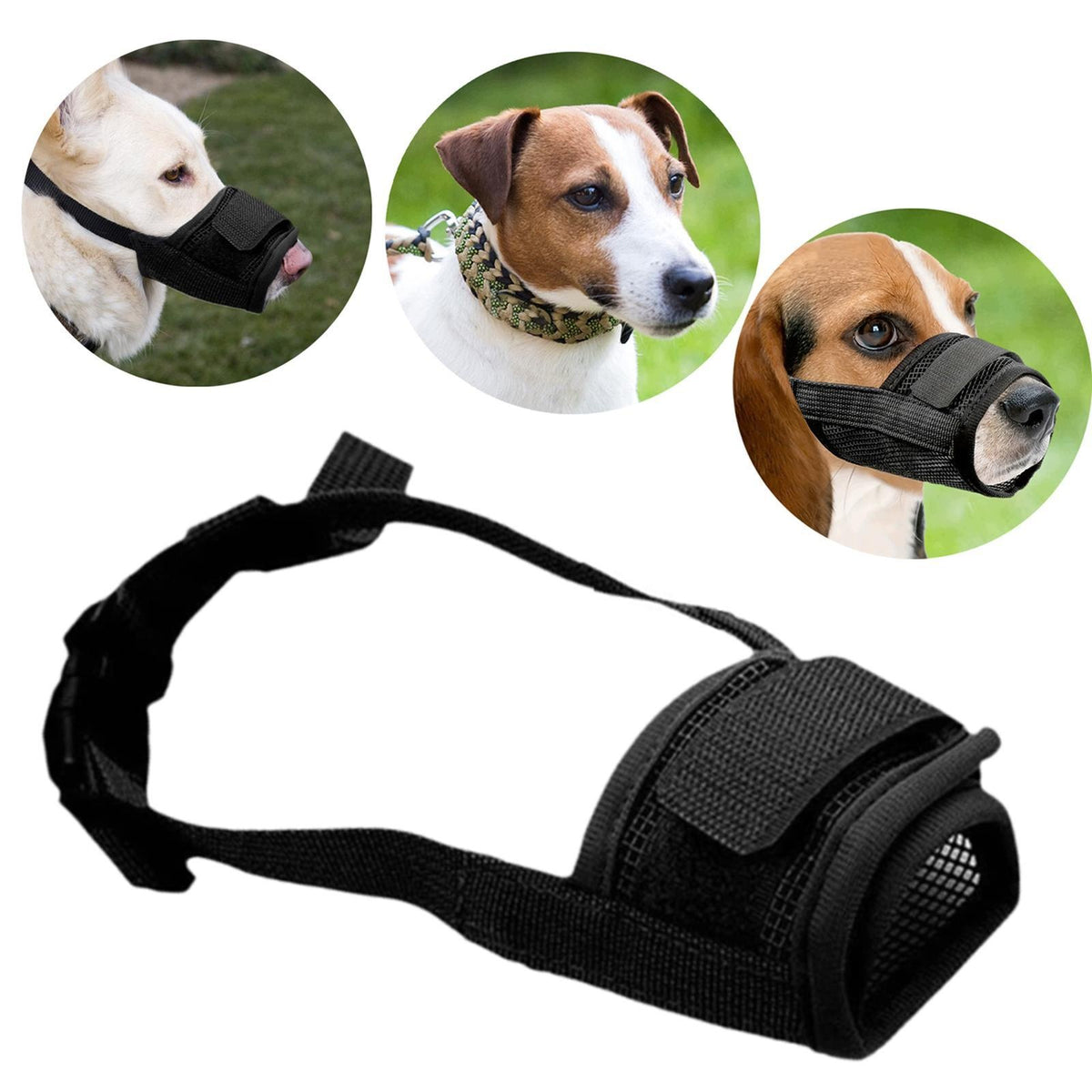 Dog Muzzle Anti Chewing Prevent Biting Breathable Soft for Small, Medium L