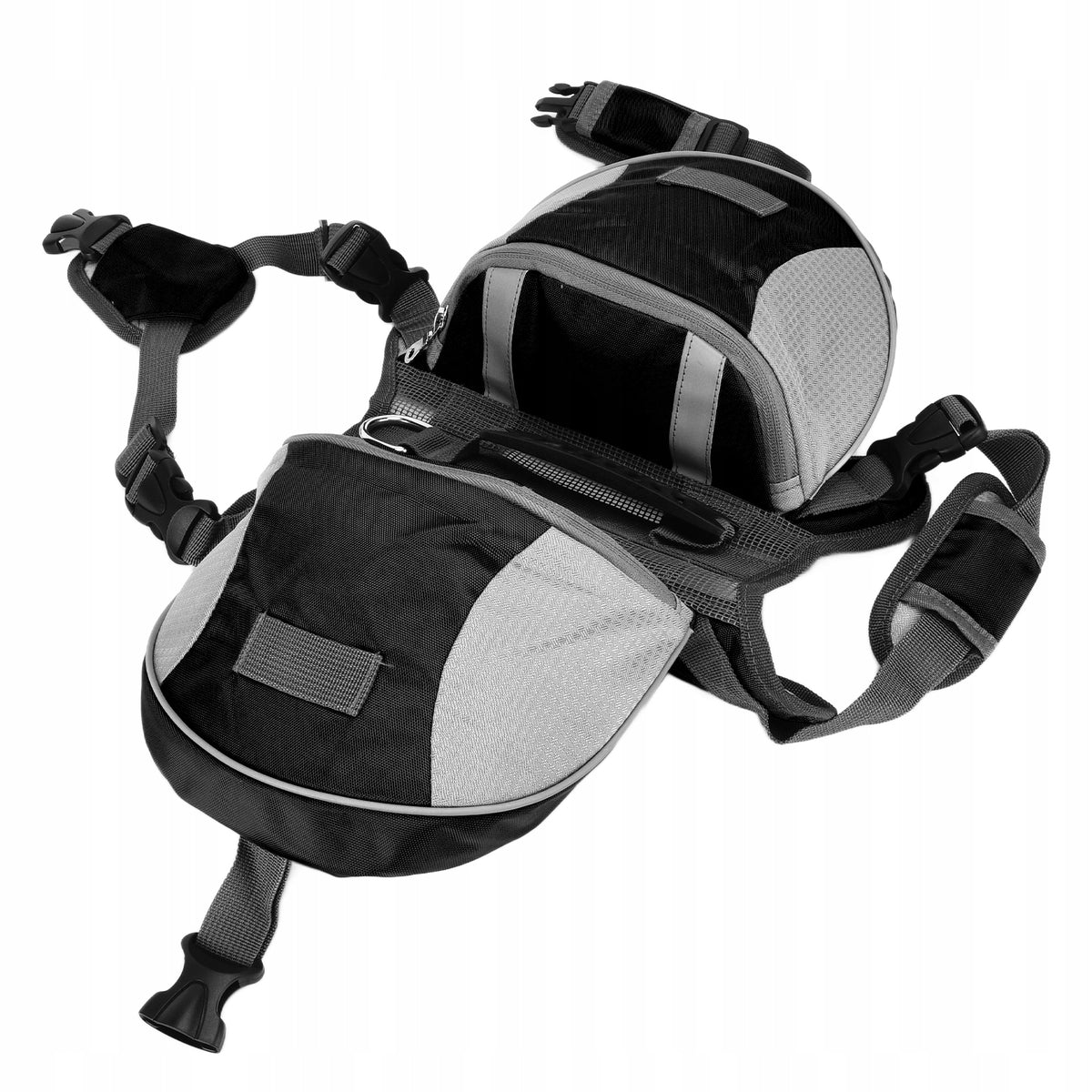 Dog Saddle Bag, Layered Mesh Wide Reflective Strip Matter