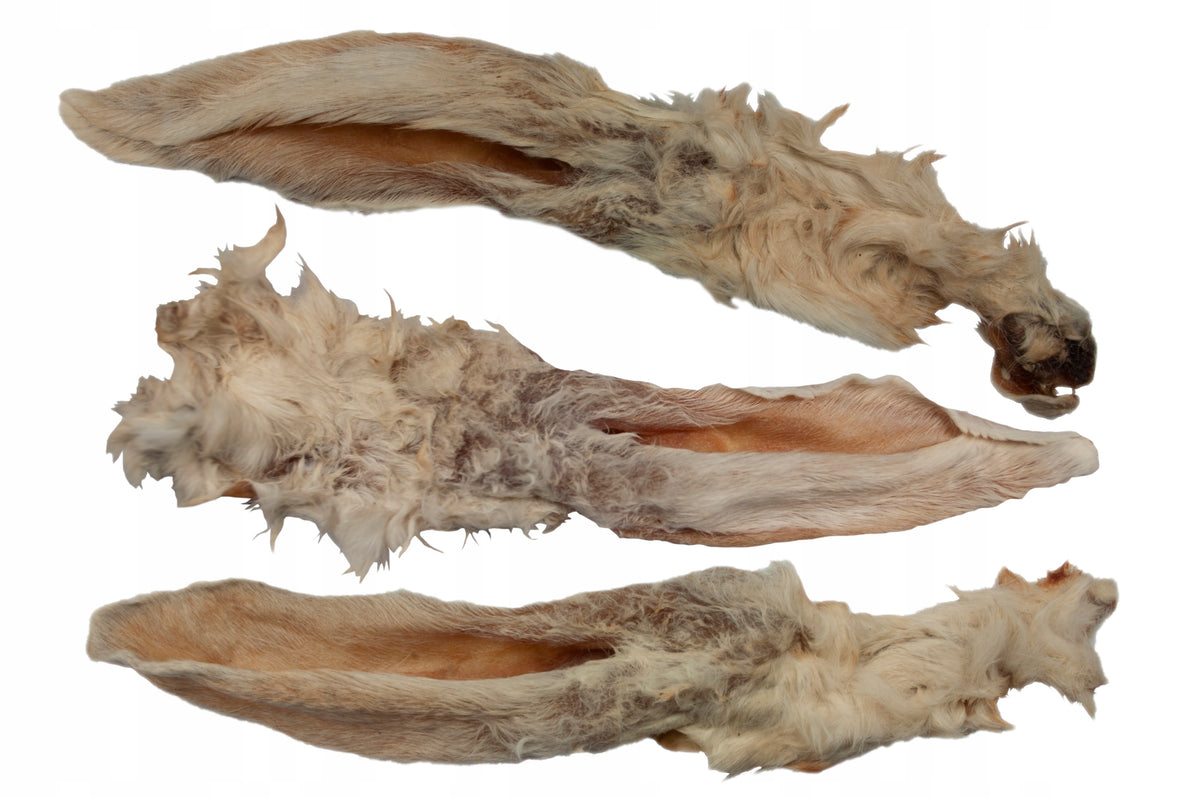 Dog Treat Rabbit Ears with Fur Natural Teether Rabbit Dried 1kg