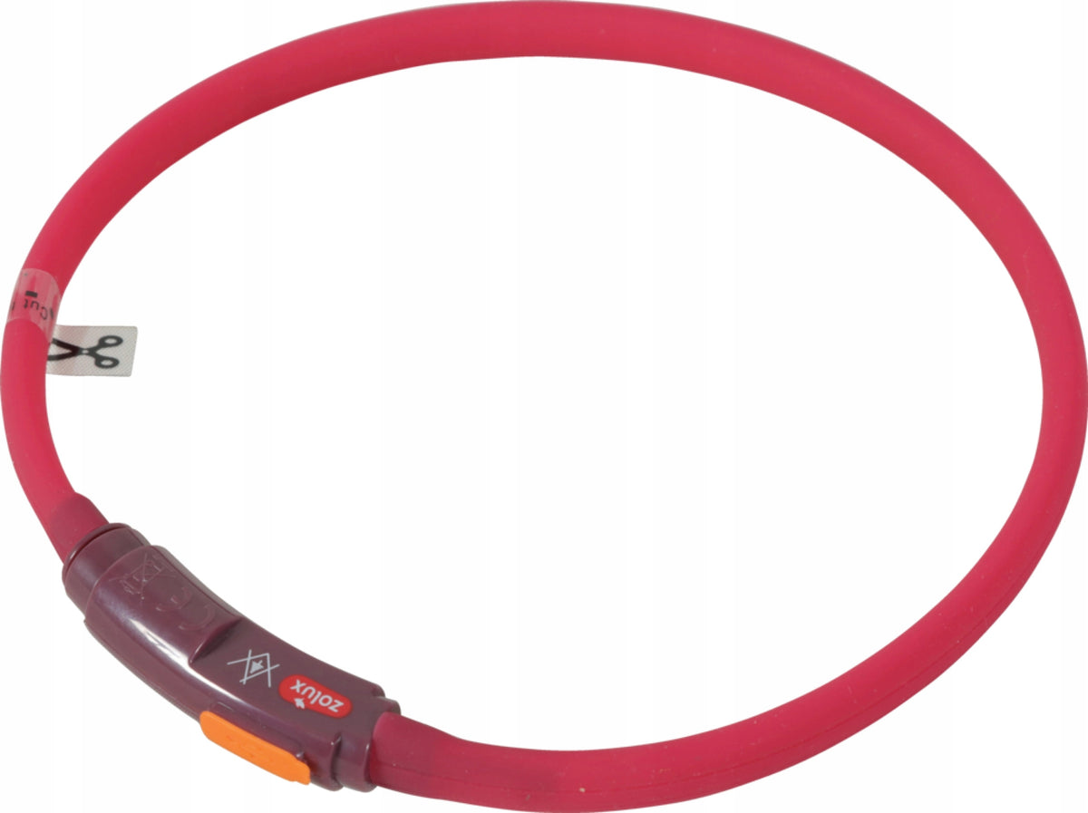 Dog collar silicone glowing Zolux size XS/S Manufacturer code 466792RGE