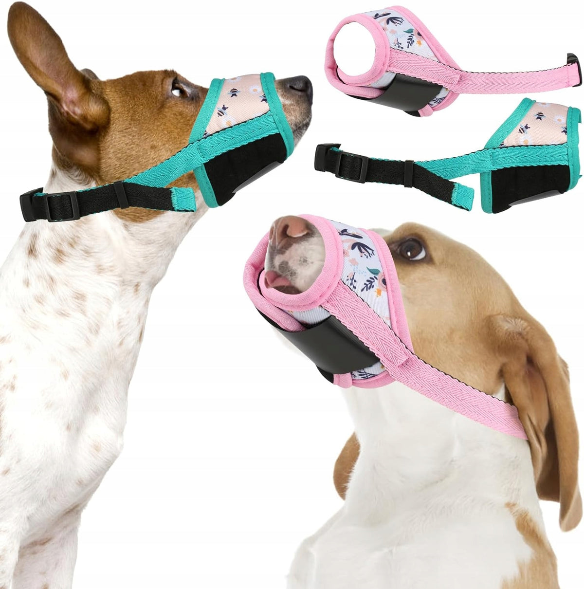 Dog muzzle Material Adjustable Soft 2pcs M