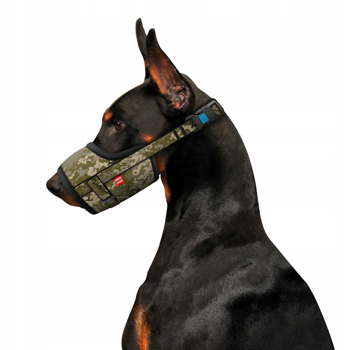 Dog muzzle WAUDOG Nylon, Military pattern, size L, 25-34 cm Brand Waudog