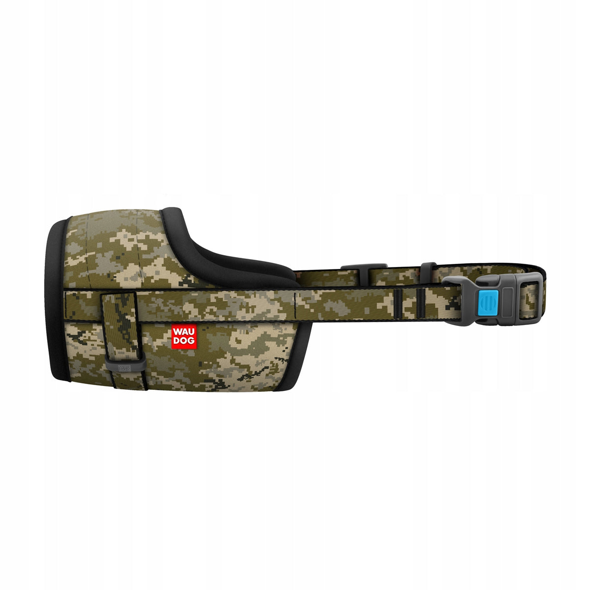 Dog muzzle WAUDOG Nylon, Military pattern, size L, 25-34 cm