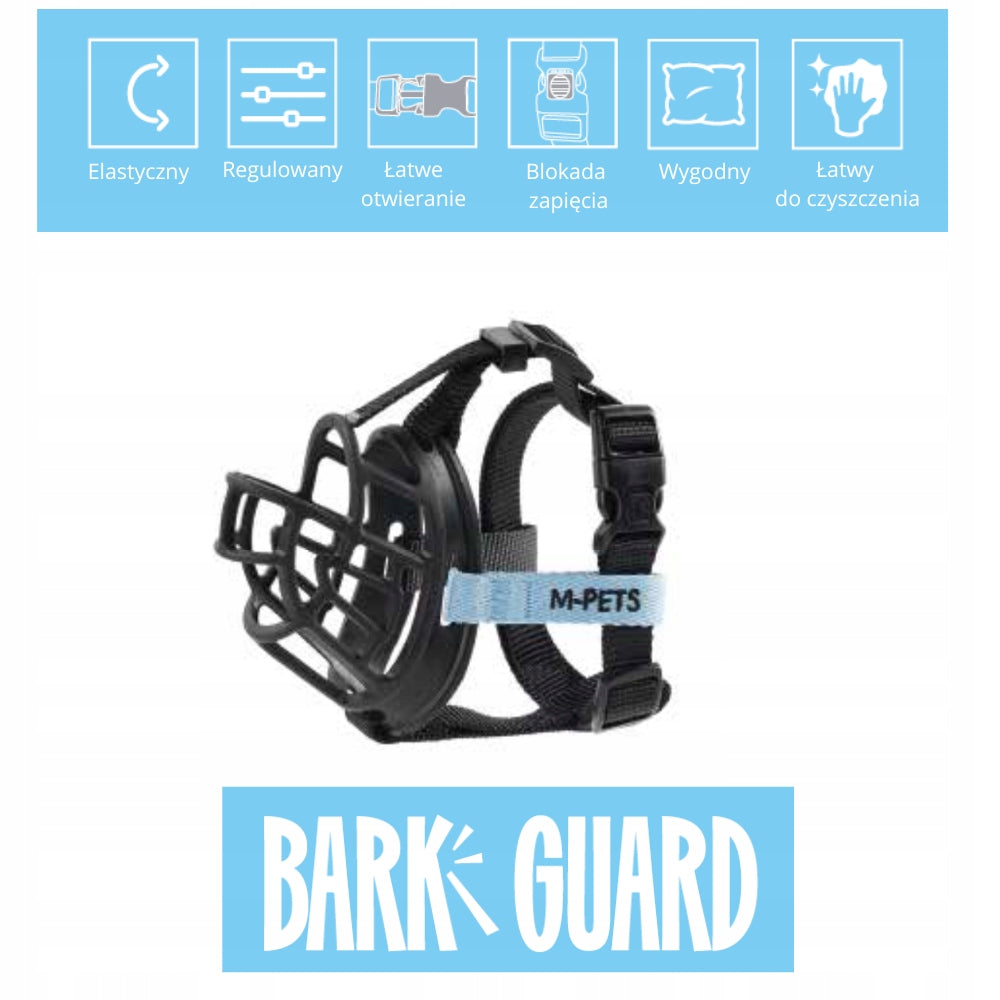 Dog muzzle guard black blue XL M-PETS shoulder Manufacturer code 10845099