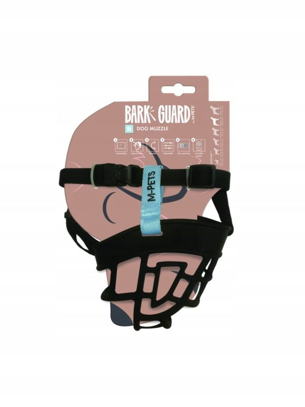 Dog muzzle guard black blue XL M-PETS shoulder