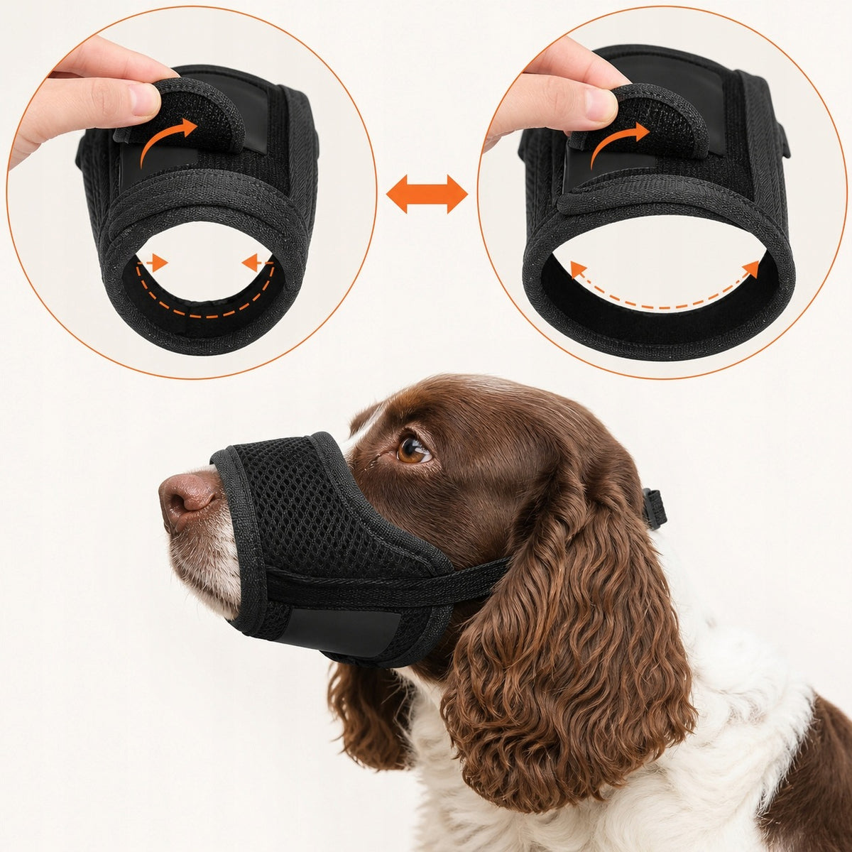 Dog muzzle material adjustable breathable soft M Packaging status original