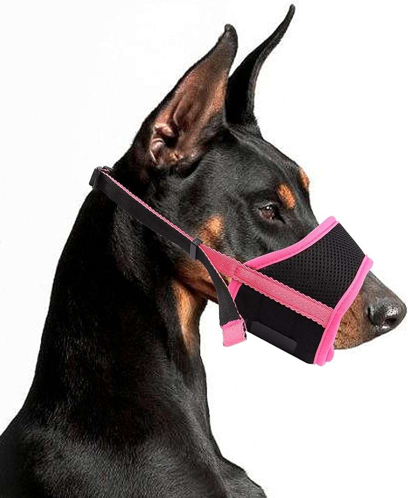 Dog muzzle material breathable mesh with clasp size S