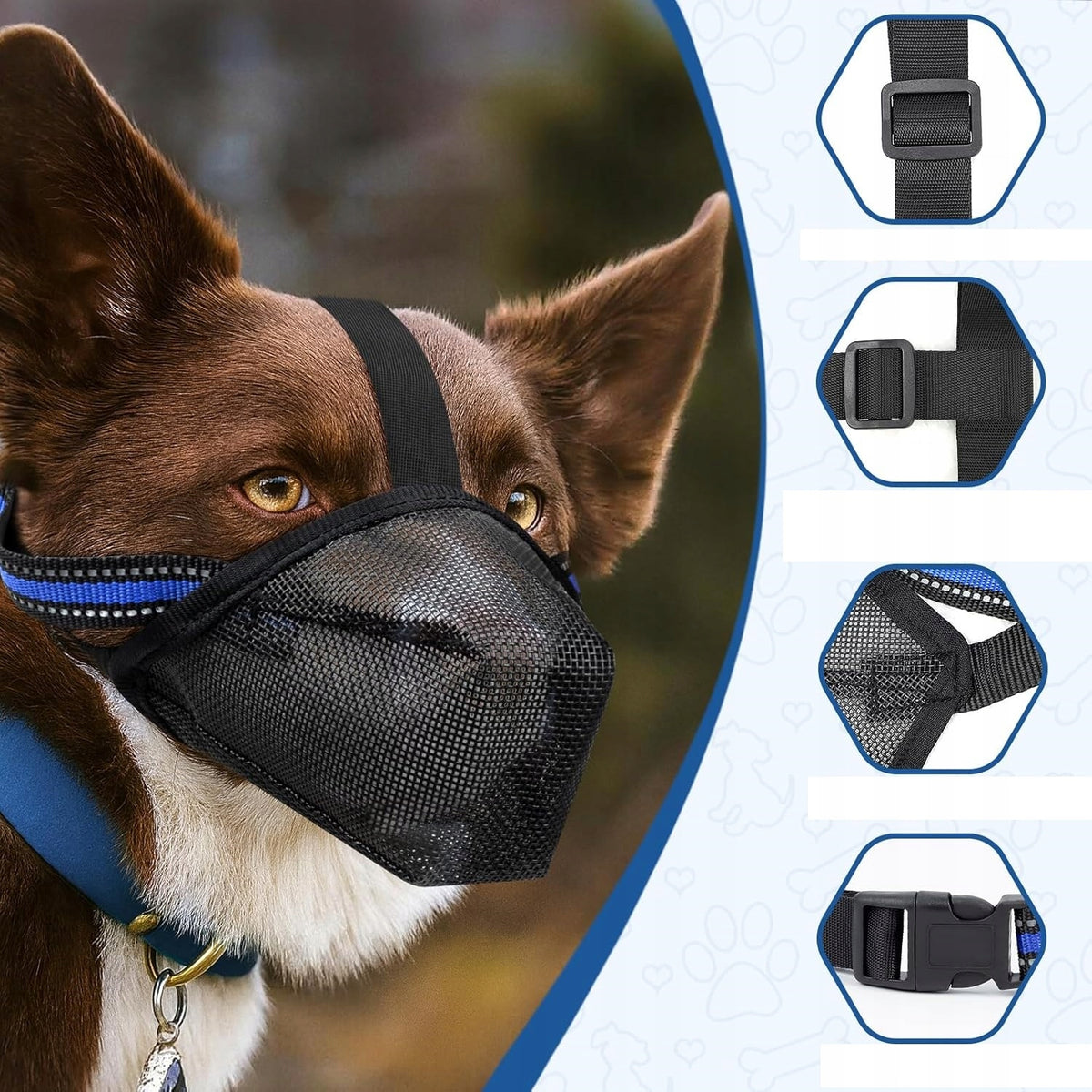 Dog muzzle, muzzle and adjustable for dogs-XS