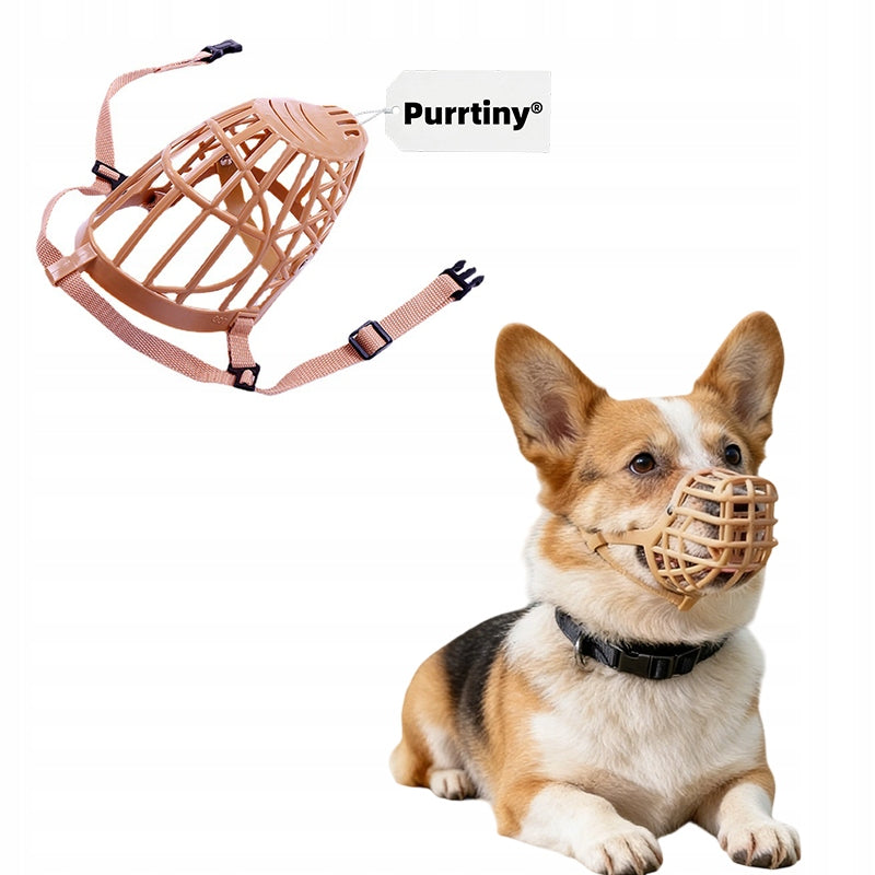 Dog muzzle to prevent biting and licking