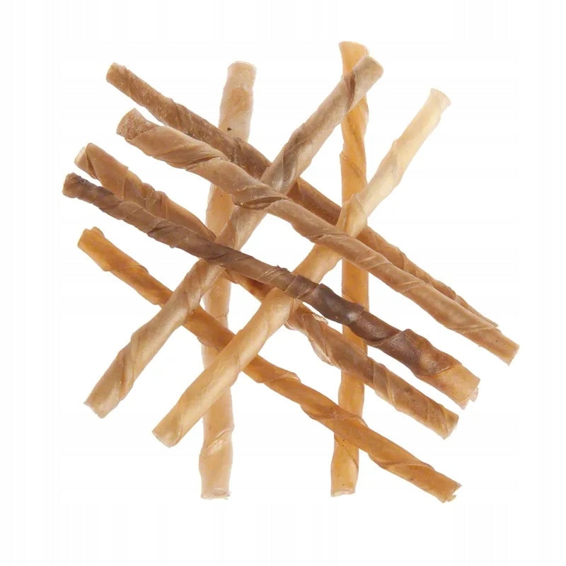Dog treats Chopsticks wrapped in leather teether KABANOSY 12,5cm 100pcs Packaging status original