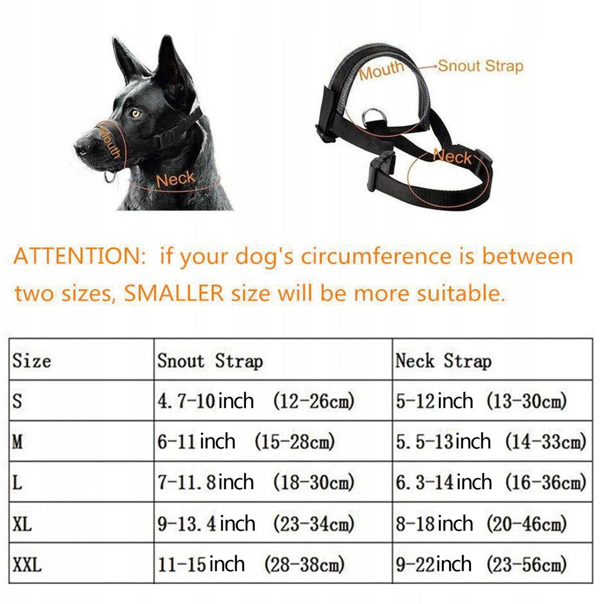 Dogs Muzzle Portable Protective Comfortable Prevent Biting Chewing for M Packaging status original