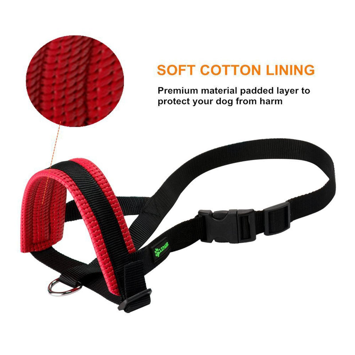 Dogs Muzzle Protective Adjustable Loop Prevent Biting Chewing for Travel S Packaging status original