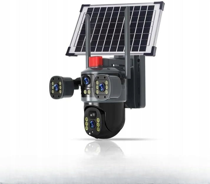 Dome camera with three lenses and 360° solar function (4G version)