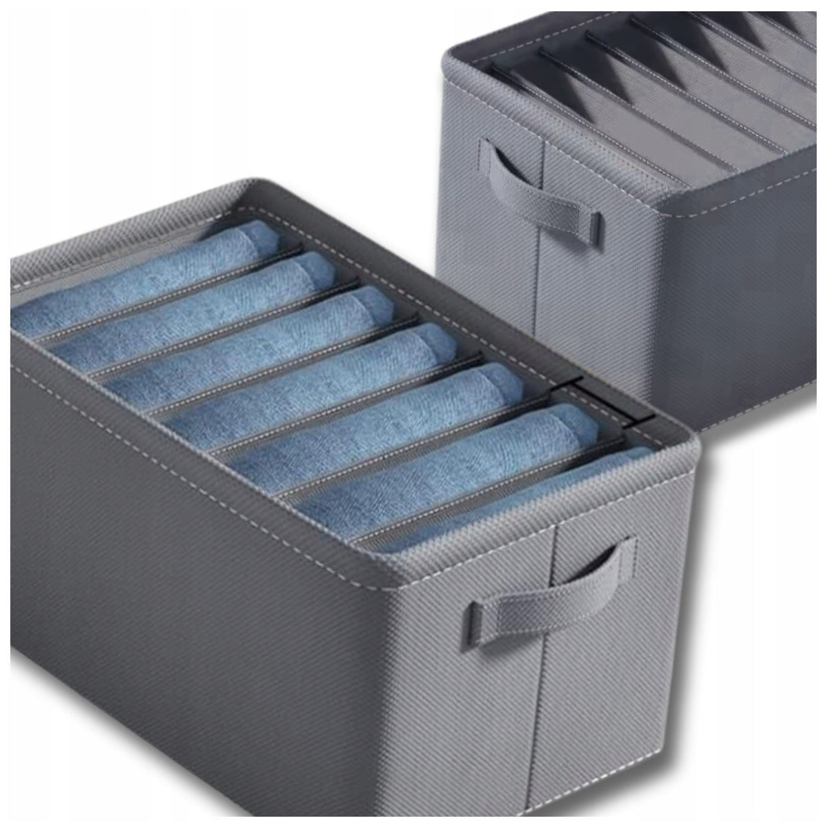 Drawer Organizer Stiffened Strong Cabinet Box Container Grey