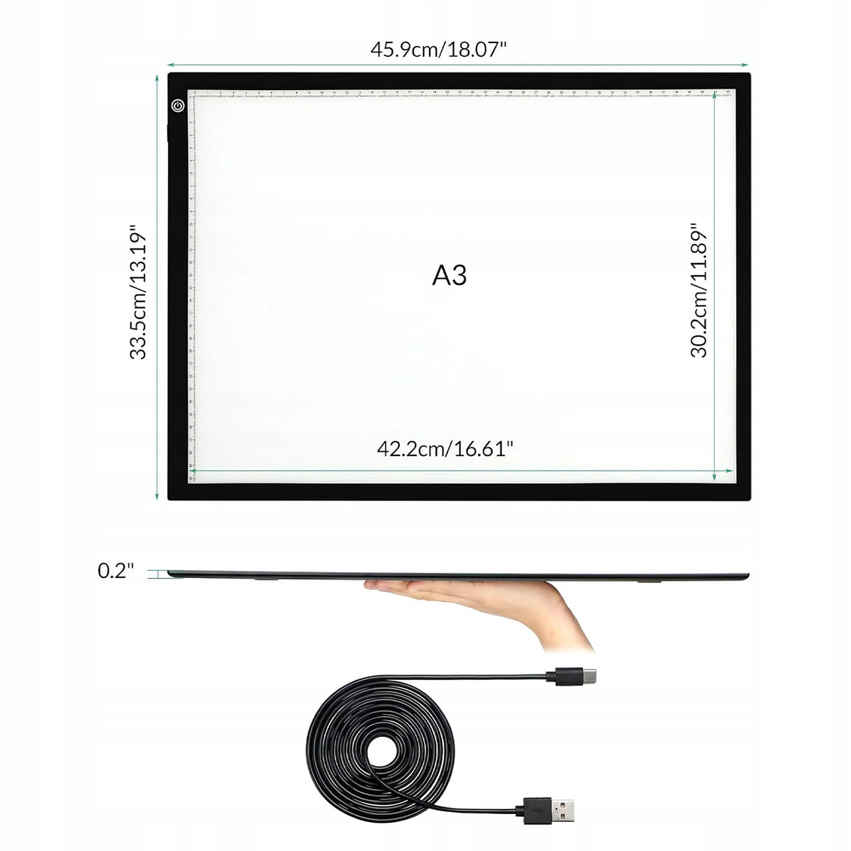 Drawing Board A3 Illuminated Led Board Graphic Tablet Kalka Children Model 556987379