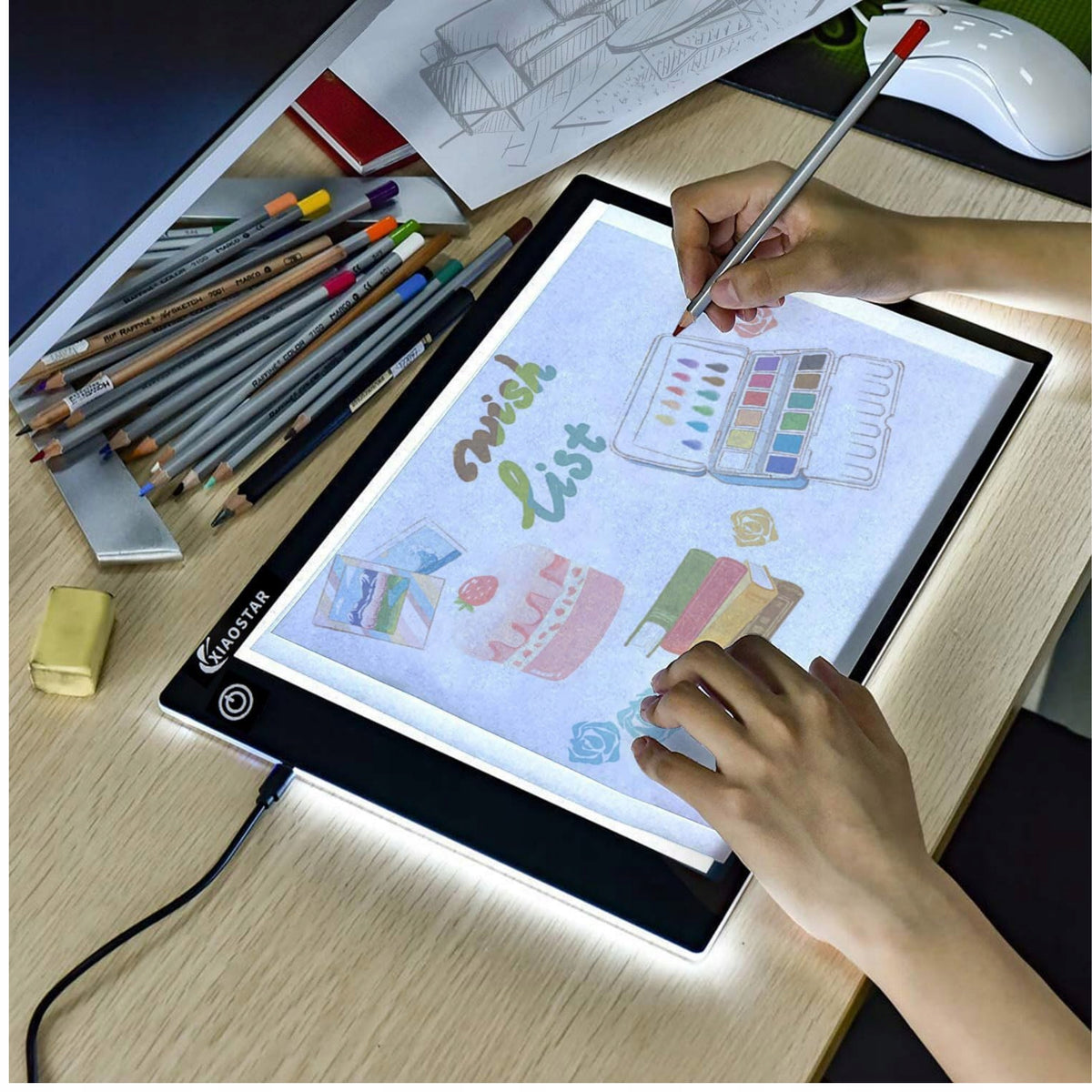 Drawing Board A4 Illuminated Led And Sketching Kalka Led Packaging status original