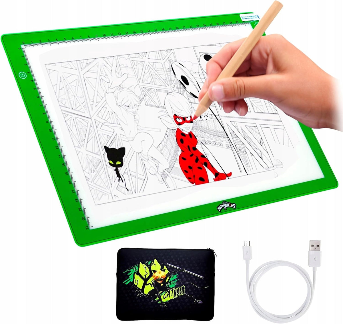 Drawing Board Kalka A4 LED Miraculous Ladybug