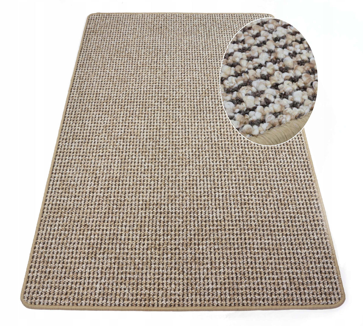 Drawstring Carpet Beige Venus To Dimension Durable Easy to Clean 100X300