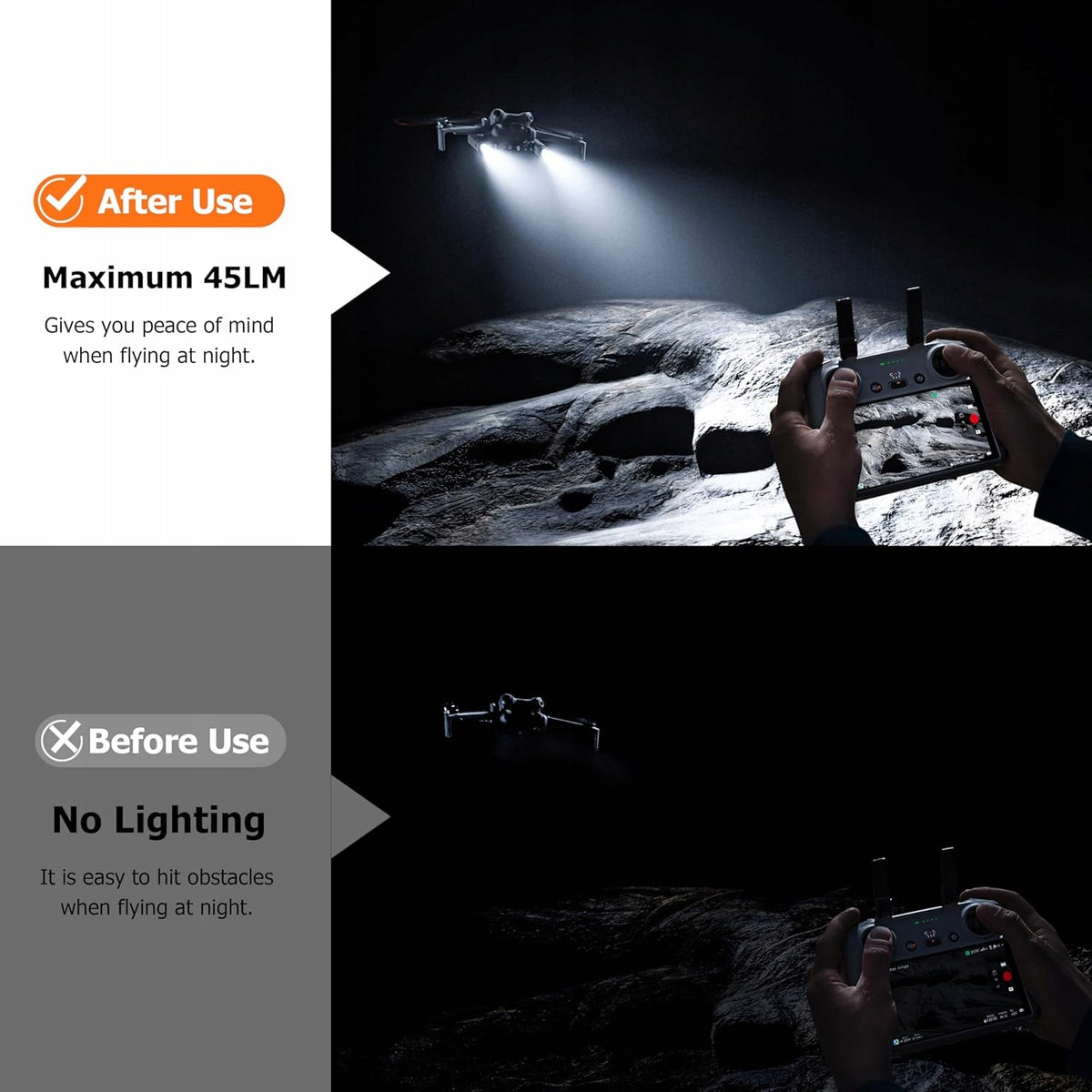 Drone Night Flight Light for DJI Mini 5 Pro Propeller Holder + Searchlight Manufacturer code 12030146