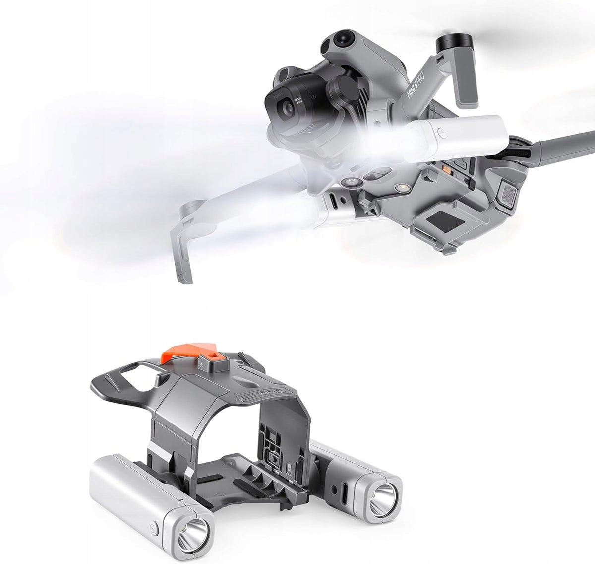 Drone Night Flight Light for DJI Mini 5 Pro Propeller Holder + Searchlight