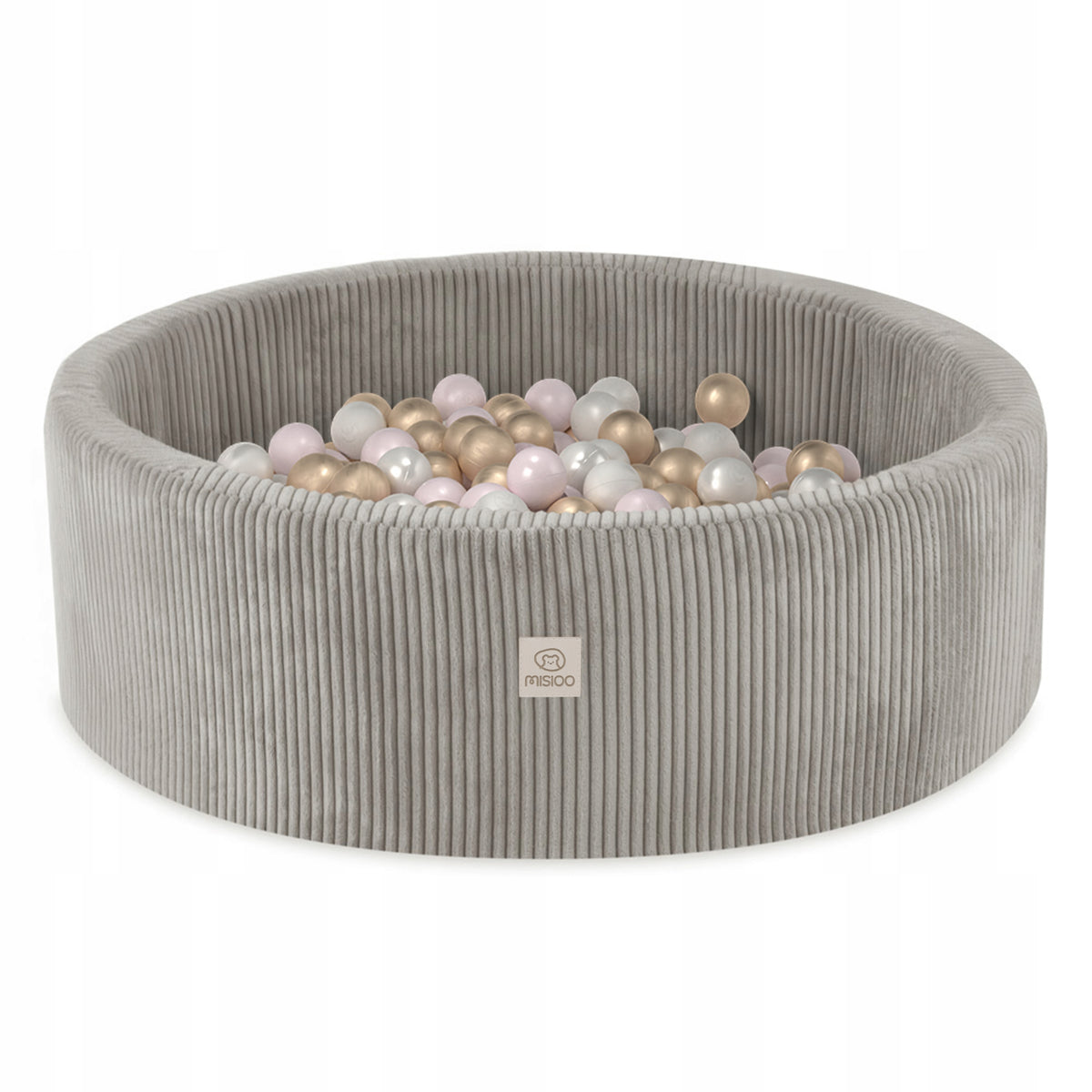 Dry Pool with Balls 90x30 Foam Corduroy Pool BEIGE 200 balls MISIOO