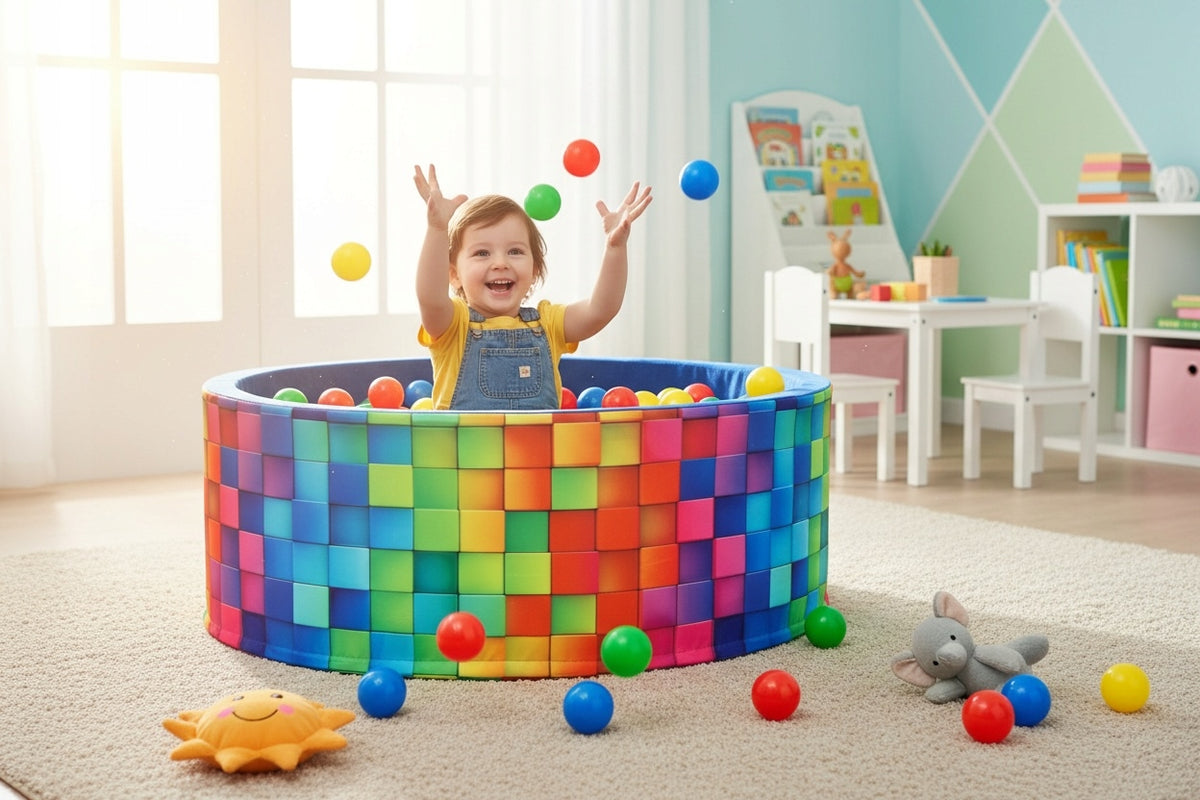 Dry Pool with Balls 90x40 200 balls playpen - pool with balls WELOX