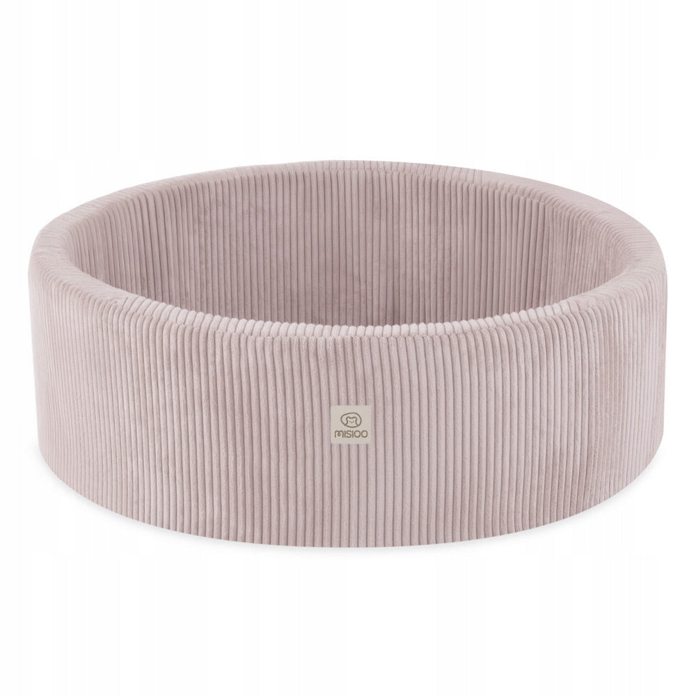 Dry Pool without Balls 90x30 for Children Pink Corduroy Round MISIOO