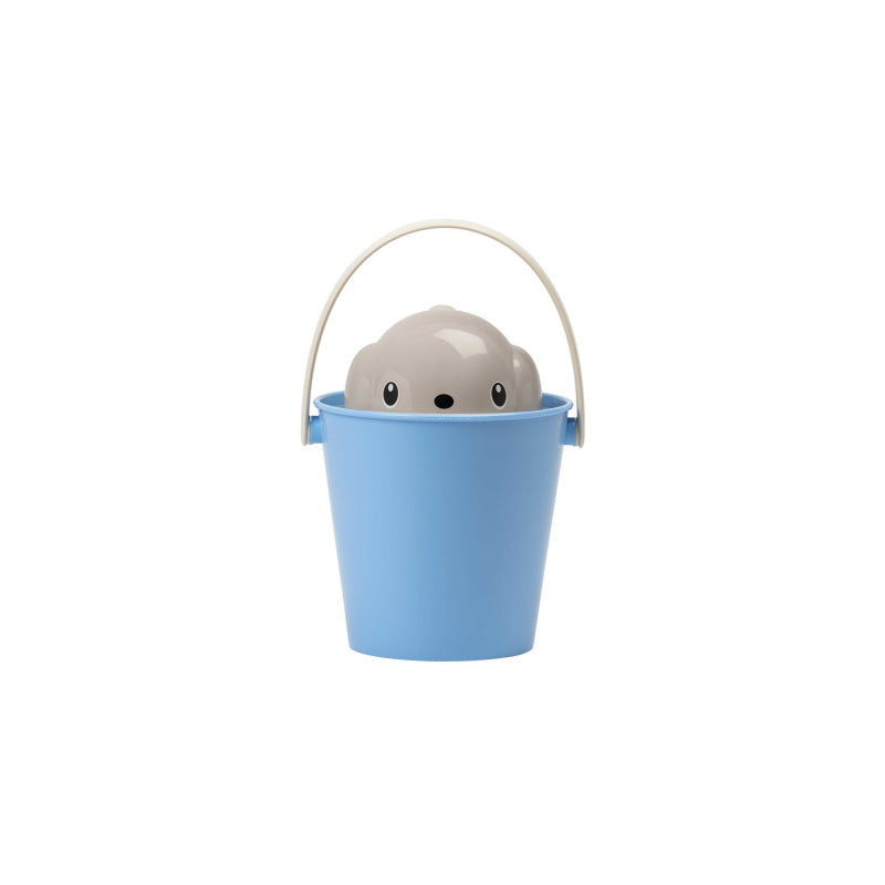 Dry food container crock, grey-blue