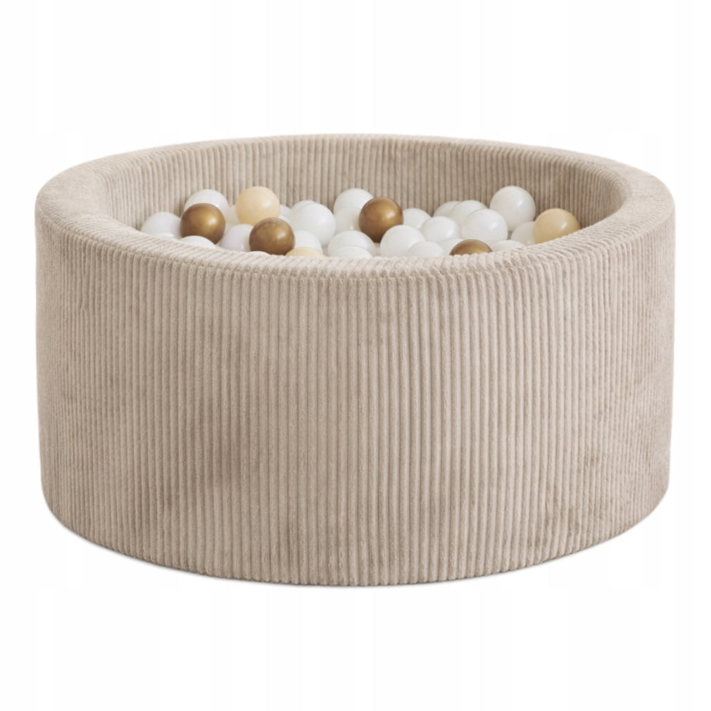 Dry pool with balls 40x90 Corduroy beige + 300 balls- ANY MIX