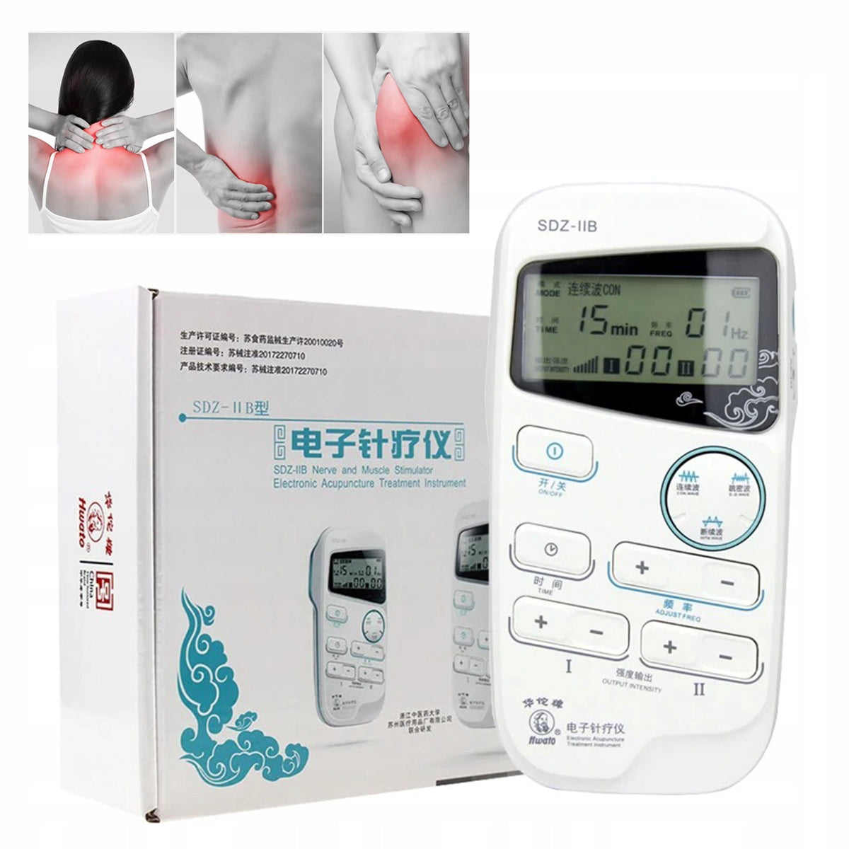 Dual Channel Electrostimulator Muscle Nerve Acupuncture 1-100Hz