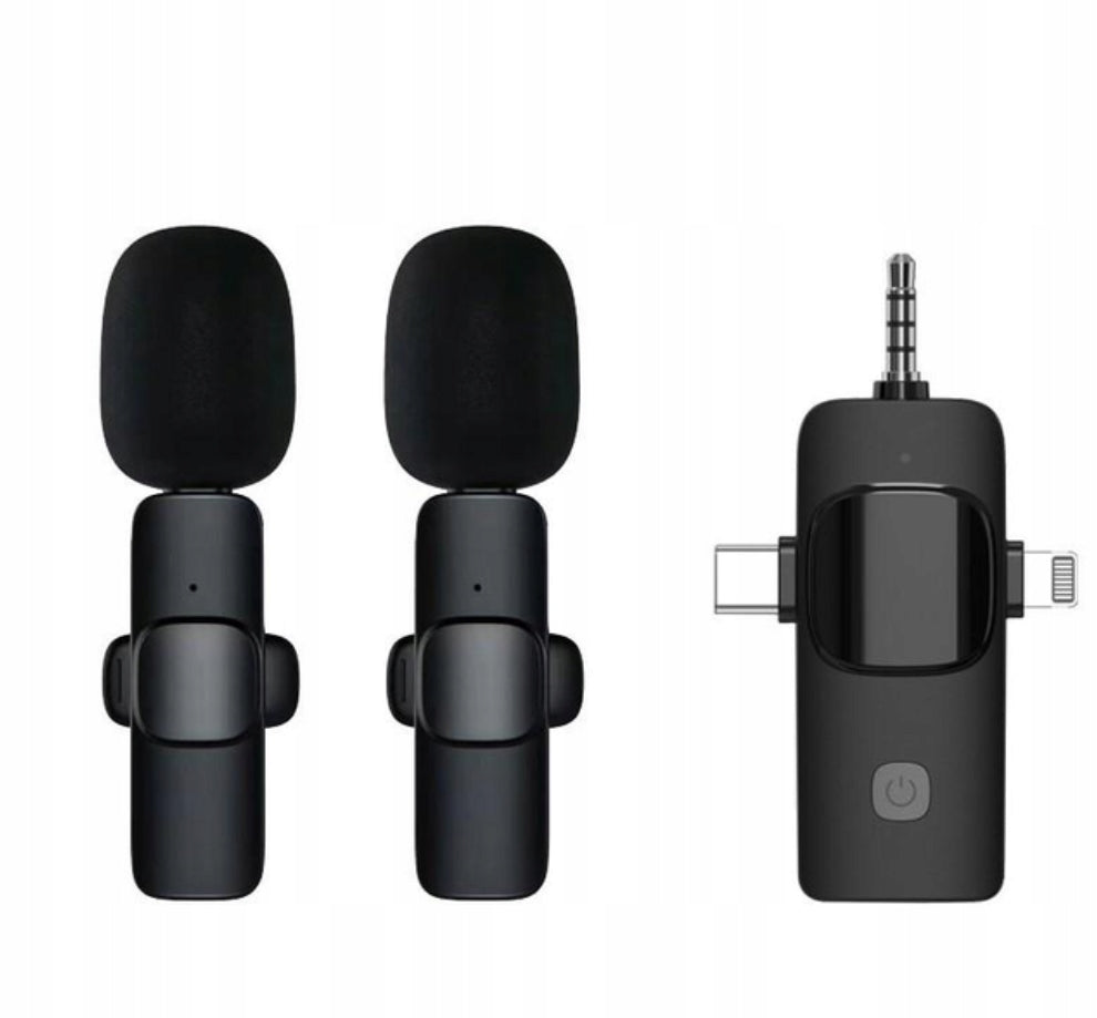 Dual Wireless Microphone Wireless Digital 3,5mm 2,4GHz