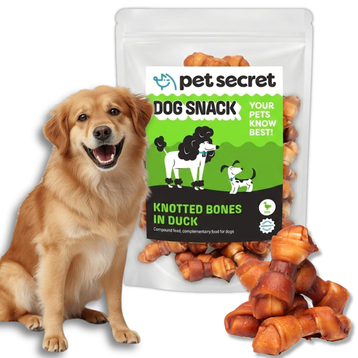 Duck Cubes for Dogs 500g Pet Secret Dog Treat Teether