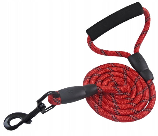 Durable LANYARD REFLECTIVE Cable for Dog Thick 1,5m Red Packaging status original
