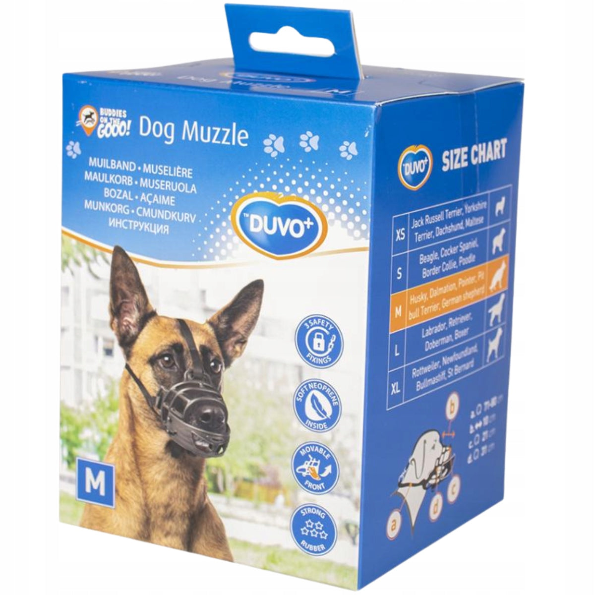 Duvo+ muzzle Dog Muzzle Rubber "M" Brand Duvo+