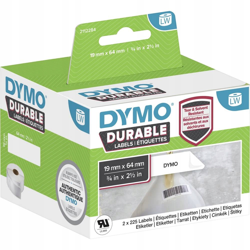 Dymo polypropylene labels 64mm x 19mm 2112284 Manufacturer code 2112284