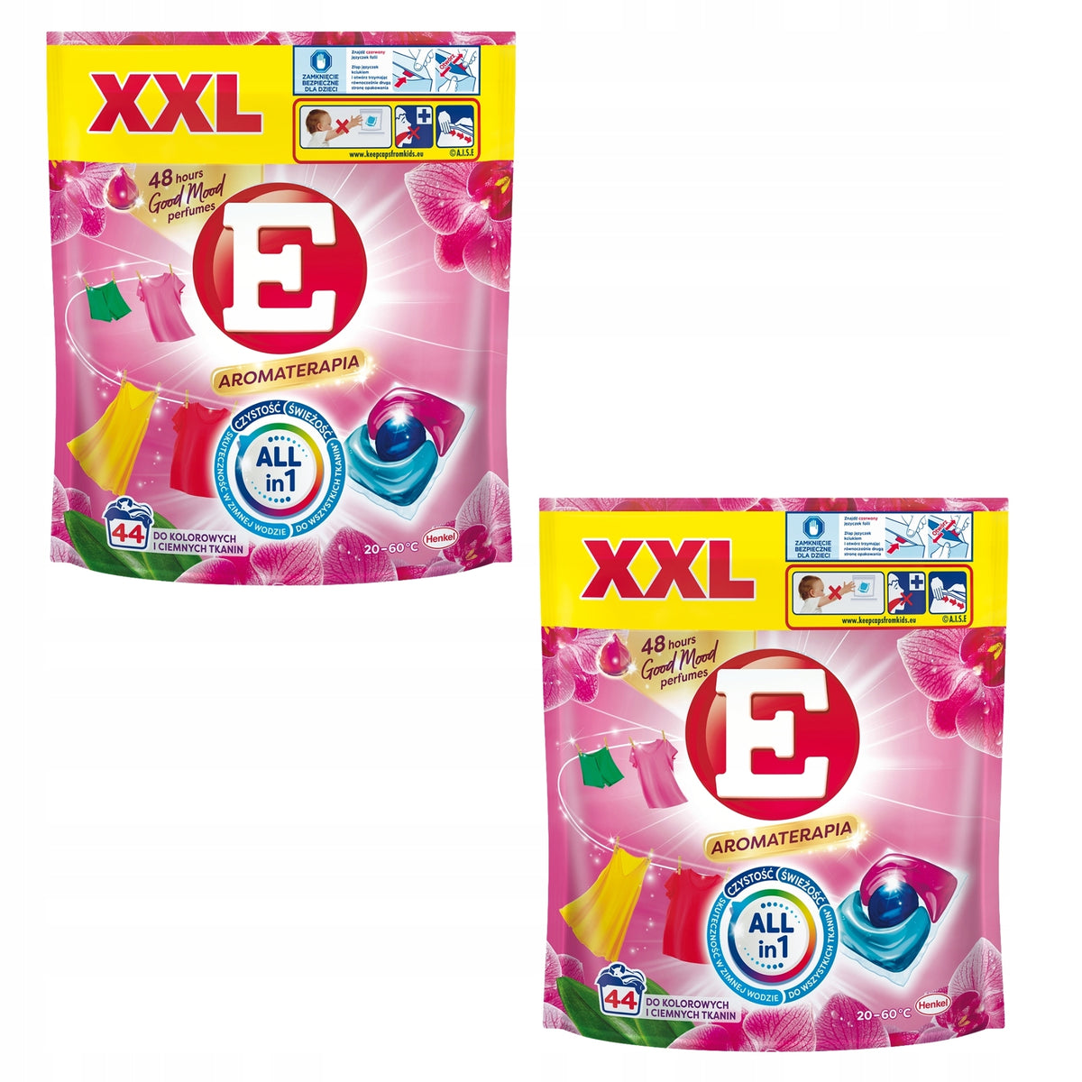 E Caps Color Orchid Washing Capsules 2x 44 Pack