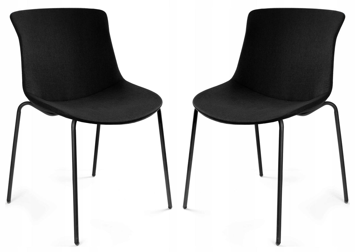 EASY AR Conference Chair Black Fabric Comfortable Kitchen Living Room Office