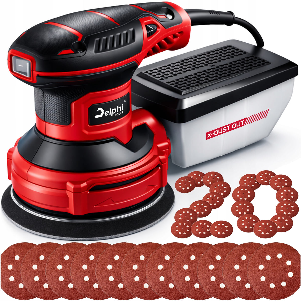 ECCENTRIC OSCILLATING ELECTRIC WOOD GRINDER WITH 125 mm ADJUSTMENT