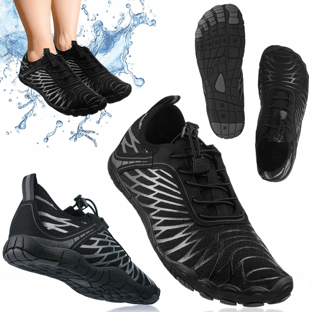 ECHINACEA WATER SHOES BEACH WOMEN'S RIBBING MEN'S R.42 OUTTEC