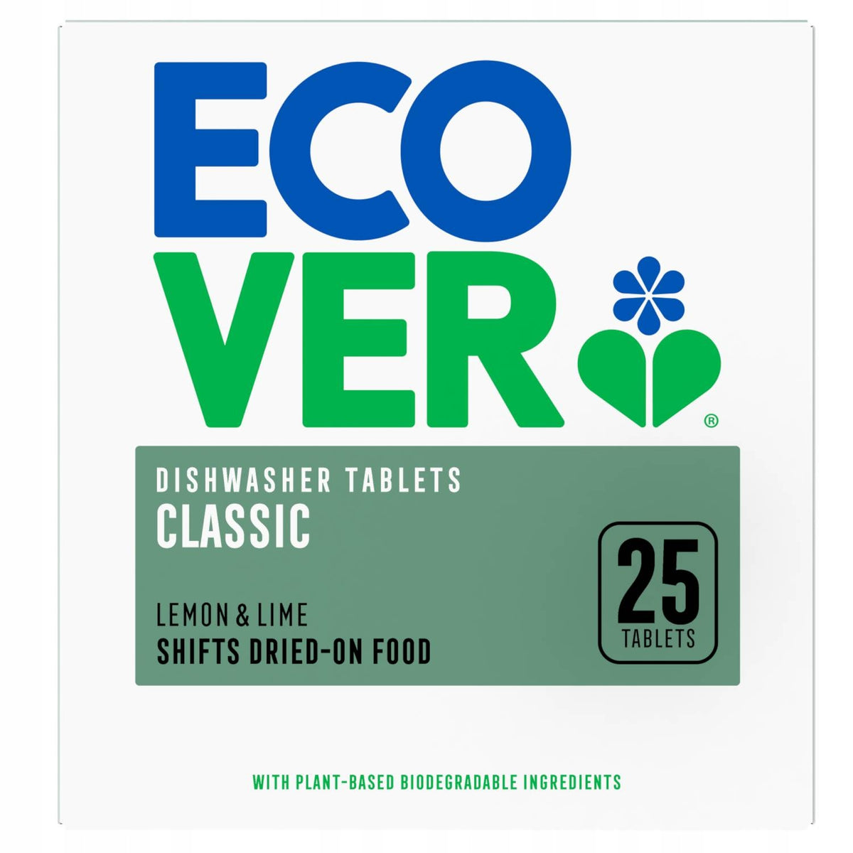 ECOVER CLASSIC DISHWASHER TABLETS 25 PCS BIODEGRADABLE LEMON LIME