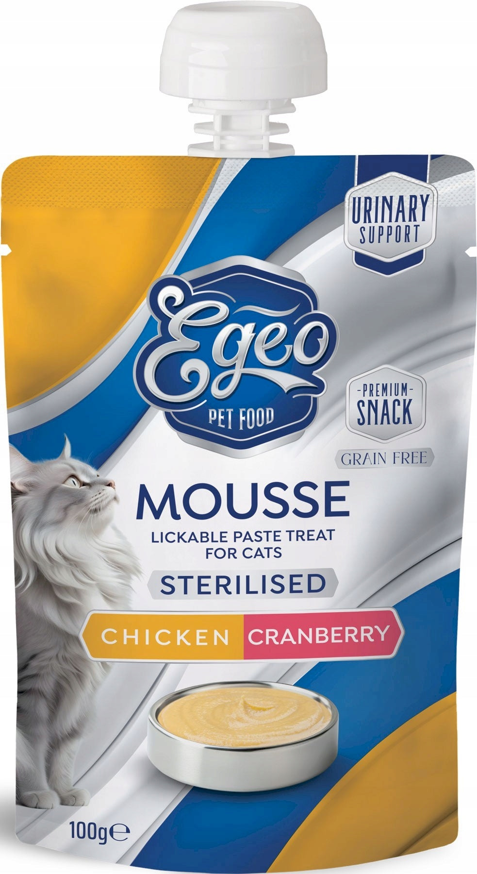 EGEO Mousse Kitten Urinary Support Chicken Mousse with Salmon Cat 100g